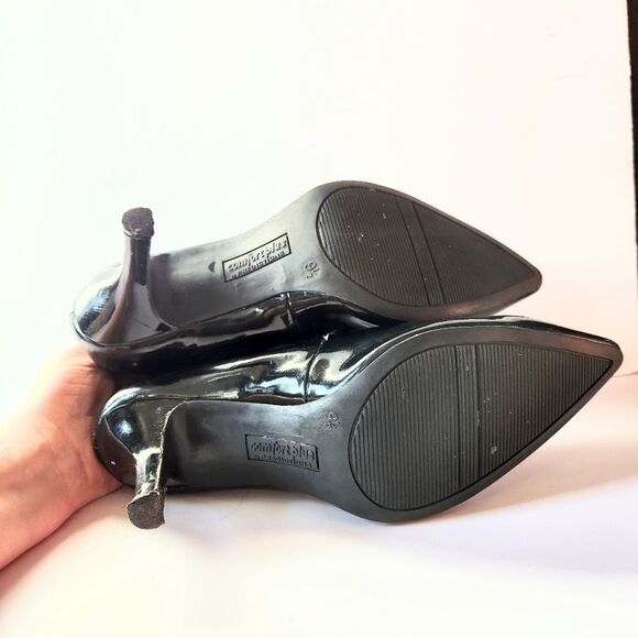 Comfort Plus Women's Black  Patent Leather Padded Non-Slip Pumps US 9.5 - Picture 2 of 6